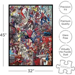 Aquarius Puzzles Marvel Spider-Man Heroes 3000 Piece Jigsaw Puzzle