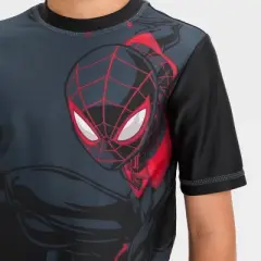 Boys' Spider-Man Fictitious Character Rash Guard Top - Gray
