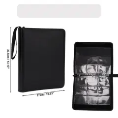 Unique Bargains 9 Pockets Card Binder with 720 Sleeves Black 1 Pc