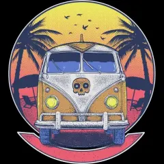 Women's Design By Humans My Skull Beach Van By fathi_dhia Racerback Tank Top