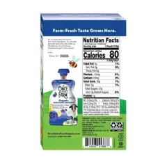 Once Upon a Farm Grassfed Banana Blueberry Whole Milk Smoothie - 16oz/4ct