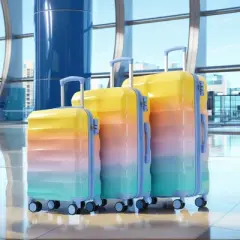 Hrinhom 3-Piece Luggage Set With Spinner Wheels,TSA Locks,Lightweight Travel Bags (20"/24"/28")