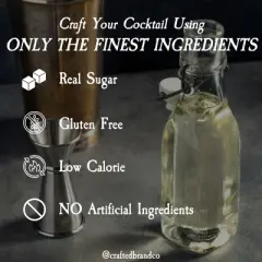 Crafted Cocktails Simple Syrup: 6 Pack (12.7 oz Each): Perfect for Cocktails, Mocktails, Coffee and More: Made with Real Sugar and Premium Ingredients