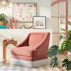 30" x 24" Painted Look Pattern Framed Canvas - Opalhouse&trade; designed with Jungalow&trade;