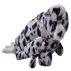 Wild Republic Mom & Baby Baby Harbor Seal Stuffed Animal, 12 Inches