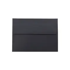 JAM Paper A6 Foil Lined Invitation Envelopes 4.75 x 6.5 Black Linen with Gold Foil 25/Pack (3243678)