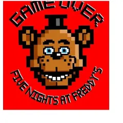 Five Nights at Freddy's Game Over Freddy Pixel Art Boy's Red T-shirt