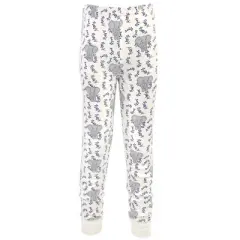 Touched by Nature Toddler and Kids Boy Organic Cotton Tight-Fit Pajama Set, Blue Elephant