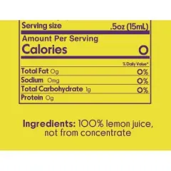 Cheeky Cocktails 100% Lemon Juice, 16 Fl Oz (Pack of 6)