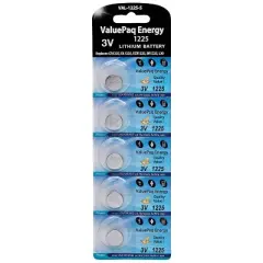 Dantona&reg; ValuePaq Energy 1225 Lithium Coin Cell Batteries, 5 pk in Silver