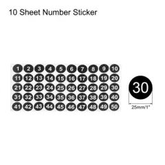 Unique Bargains Office Home Warehouse Self-Adhesive Number Sticker 10 Sheet