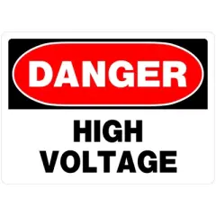 Hillman English White Danger Hing Sign 10 in. H X 14 in. W - Case of 6