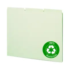 Smead Pressboard Guides, Plain 1/3-Cut Tab (Blank), Letter Size, Gray/Green, 100 per Box (50334)