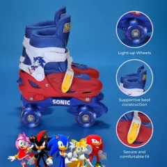 Sonic the Hedgehog 2-in-1 Light Up Wheels Kids' Roller Skates - (2-12)