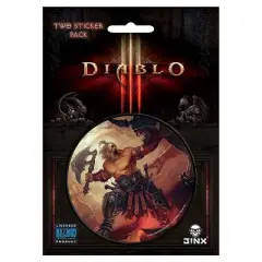 JINX Inc. Diablo III 3" Round Sticker 2-Pack: Barbarian Class