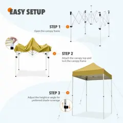 EAGLE PEAK 5x5ft Easy Setup Pop Up Canopy Folding Tent Sun Shelter UV50+