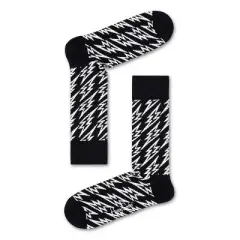Happy Socks Adult 4pk Black and White Socks Gift Set - Small/Medium