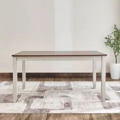 Ellsworth Wood Dining Table Medium Brown - Vifah