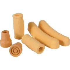 DMI Crutches Accessories Kit with Foam Underarm Crutch Pads, Closed-Style Hand Grip Covers and Durable Slip-Resistant Tips, Beige