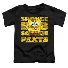 Toddler Boys' Spongebob Squarepants Camo Pants T-Shirt Black