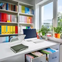 Sorbus Hanging File Organizer Bins Clear Plastic Stackable for Document Storage