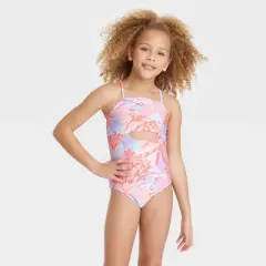 Girls' Tropic Oasis One Piece Swimwear Set with Skirt - art class&trade;