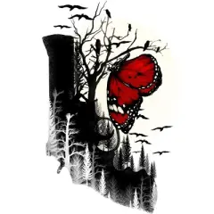 Junior's Design By Humans Eaten by Nature By flintsky89 T-Shirt