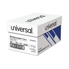 Universal Multipurpose Paper 98 Brightness 20lb 8-1/2 x 11 Bright White 5000 Shts/Ctn 95200