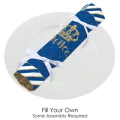 Big Dot of Happiness Royal Prince Charming - No Snap Baby Shower or Birthday Party Table Favors - DIY Cracker Boxes - Set of 12