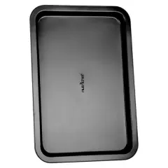 NutriChef 13-inch Black Cookie Sheet Baking Tray, Non-Stick Coated Layer Surface