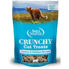 NutriSource Turkey & Chicken Crunchy Cat Treats - 3 Oz