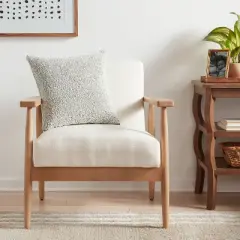 Woven Boucle Square Throw Pillow with Exposed Zipper - Threshold&trade;