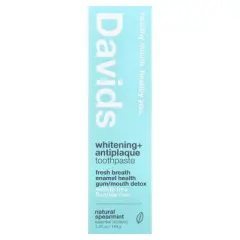 Davids Whitening + Antiplaque Toothpaste, Natural Spearmint , 5.25 oz (149 g)