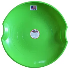 Paricon Flexible Flyer Round Flying Saucer Disc Racer Polyethylene Snow Sled Toboggan, for Ages 4 & Up, 26" Diameter, Green/Orange/Blue (3 Pack)