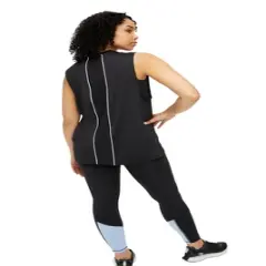 TomboyX Athletic Tank, Sleeveless Low Arm Opening, Mesh Panel Back (XS-6X)