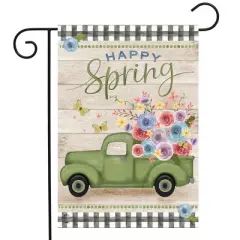 Briarwood Lane Garden Flag 12x18 For Outdoor Happy Spring Pickup Truck Floral For Spring Garden Flag Flags For Outside