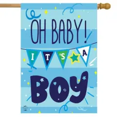 Baby Boy Double-Sided House Flag 28" x 40" Briarwood Lane