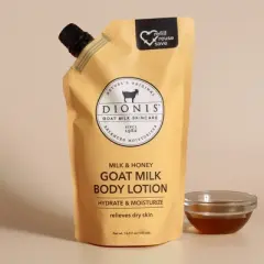 Dionis Goat Milk Body Lotion Refill Pouch Milk & Honey, 16.9 oz