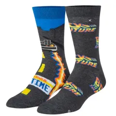 Odd Sox, Back to the Future Merchandise, Men's Fun 80's Crew Socks Large, Assorted