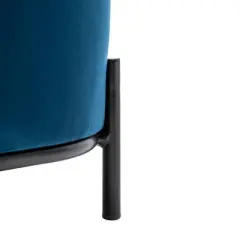 17" Modern Square Ottoman with Metal Base - WOVENBYRD
