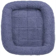 Slumber Pet High Pile Fleece Bumper-Style Crate Pet Bed - Slate Blue