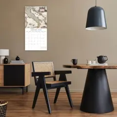 2026 Square Wall Calendar, Antique Maps, 16-Month Arts & Antiques Theme, 180 Reminder Stickers (12x12 In)