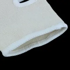 Unique Bargains Elastic Fabric Nylon Washable Reusable Ankle Brace Beige 1 Pair