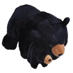 Wild Republic Mom & Baby Black Bear Stuffed Animal, 12 Inches