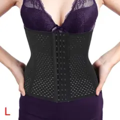 Unique Bargains Women Breathable Body Shaper Waist Trainer Cincher Underbust Corset Shapewear Black