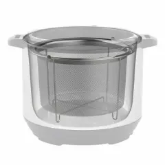 Instant Pot Official Large Mesh Steamer Basket, Stainless Steel, Round - Versatile Steamer & Strainer for Vegetables, Fish, and More - Durable