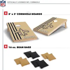NFL New Orleans Saints 2'x3' Wood Cornhole Set