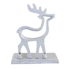 Christmas 6.5 Inch Cast Iron Silver Stocking Holder Stocking Holder , Mantle Silver (1PC)
