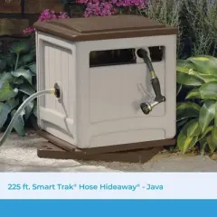 Suncast 225 ft. Swivel Smart Trak Resin Hose Hideaway, Light Taupe/Mocha