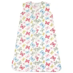Touched by Nature Baby Girl Organic Cotton Sleeveless Wearable Sleeping Bag, Sack, Blanket, Butterflies